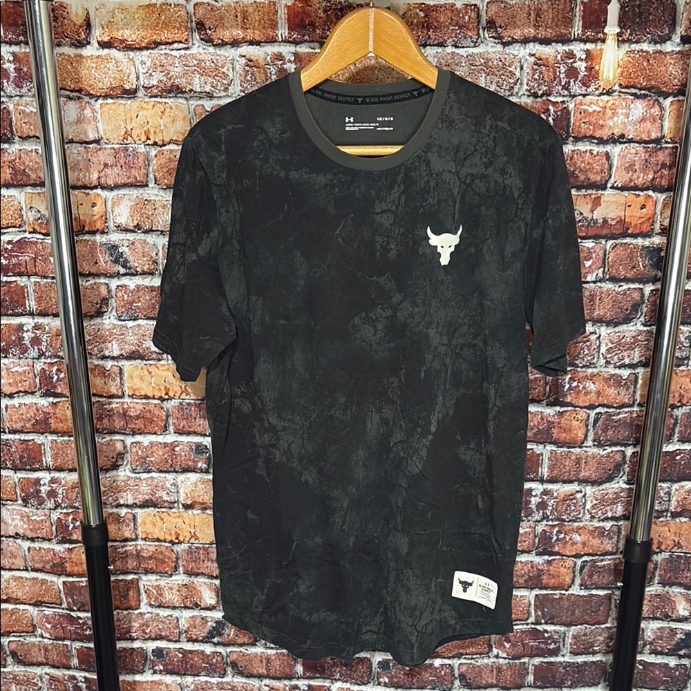 Under Armour Black grey blood sweat bull Graphic T-Shirt large loose fit